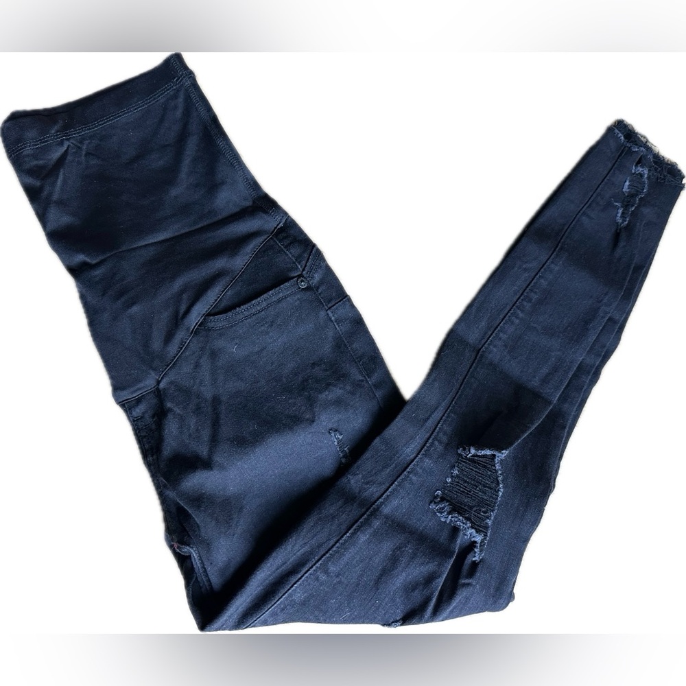 Pinkblush Maternity Black Distressed Jeans